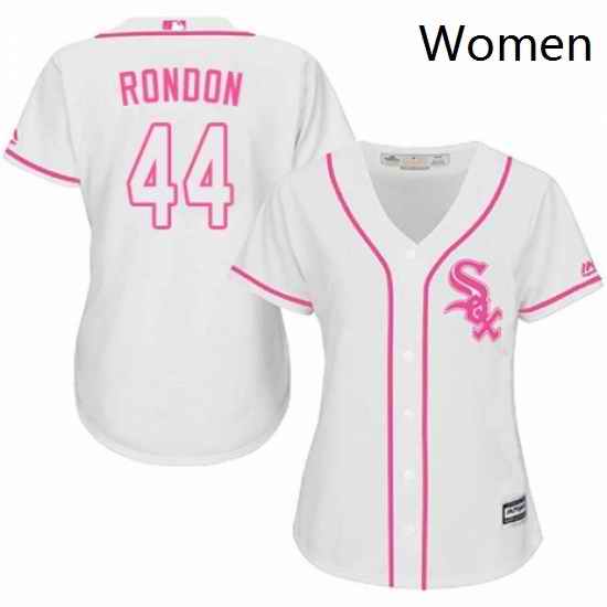 Womens Majestic Chicago White Sox 44 Bruce Rondon Replica White Fashion Cool Base MLB Jersey